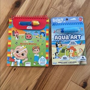 Cocomelon and Bluey Aqua Art Learning Set
